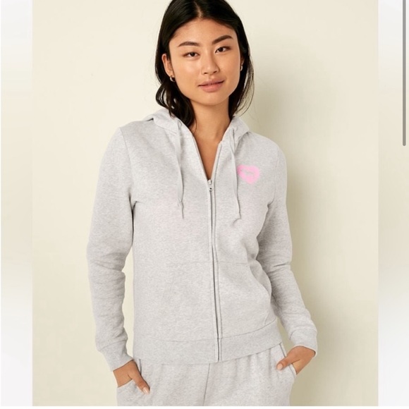 XXL VS PINK Originals Zip Hoodie Sweatshirt - Picture 2 of 7